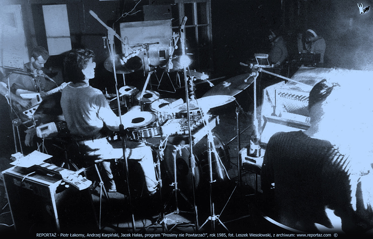 Nagrania zespołu Reportaż dla Recommended Records. Piotr Łakomy, Andrzej Karpiński, Jacek Hałas, klub Nurt Poznań.