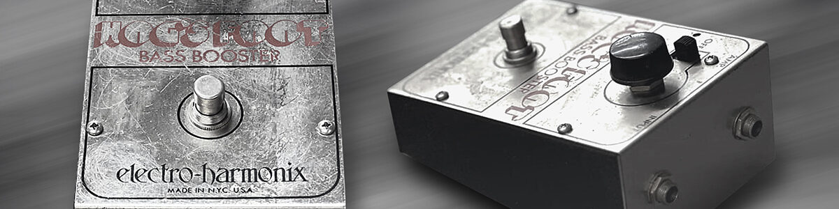 zespół REPORTAŻ - efekt gitary basowej Bass-Booster firmy Electro-Harmonix używany od 16.10.1982 r.