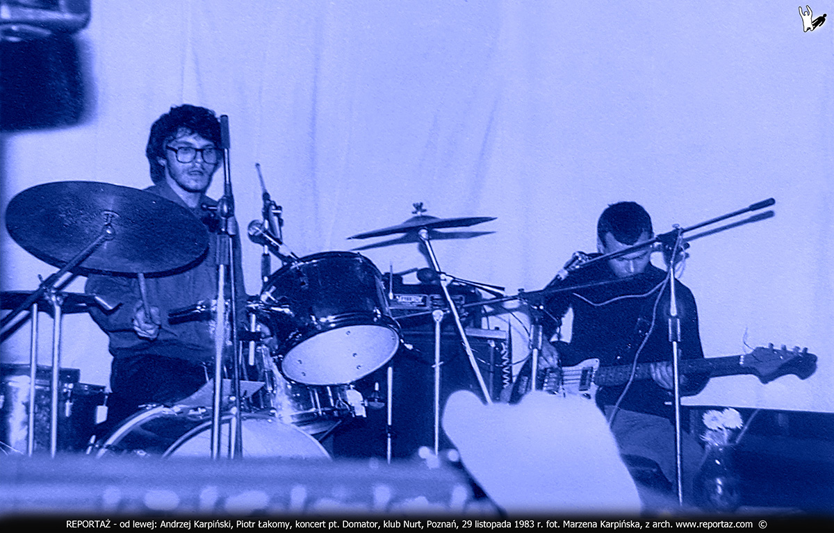 REPORTAŻ - koncert pt. Domator, klub Nurt, Poznań, 29 listopada 1983, Andrzej Karpiński, Piotr Łakomy
