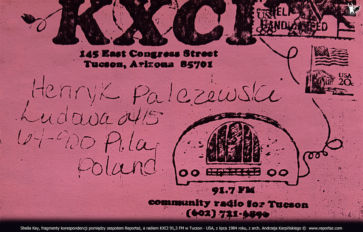 1984-07-14-MUZYKA-RADIO-Sheila-Key-KXCI-91-7-FM-Tucson-USA-Reportaz-Domator