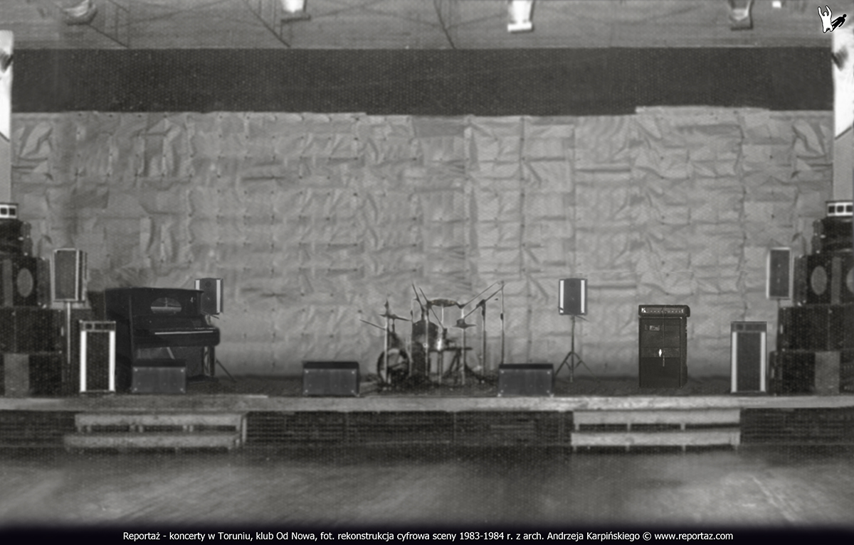 Reportaż - koncerty w Toruniu, rekonstrukcja sceny klubu Od Nowa 1983-84
