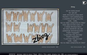 tekst i ilustracja do utworu "Zbieg"