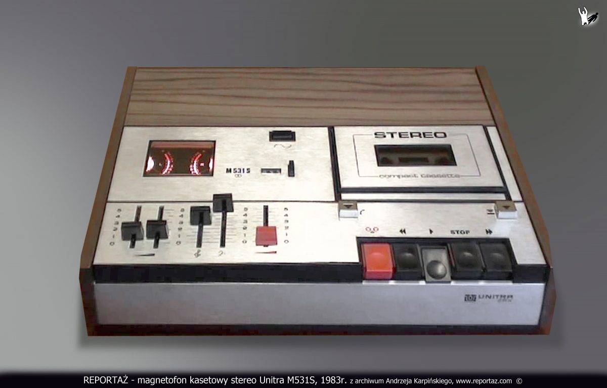 magnetofon kasetowy Unitra M531S, na który nagrano koncert Domator