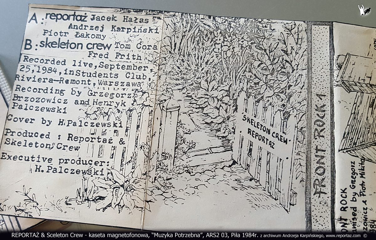 REPORTAZ - kaseta magnetofonowa, Front Rock 1, Muzyka Potrzebna, REPORTAŻ - kaseta magnetofonowa, Front Rock 1, Muzyka Potrzebna, ARS2 03, Piła 1984