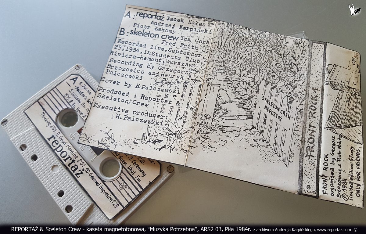 REPORTAZ - kaseta magnetofonowa, Front Rock 1, Muzyka Potrzebna, REPORTAŻ - kaseta magnetofonowa, Front Rock 1, Muzyka Potrzebna, ARS2 03, Piła 1984