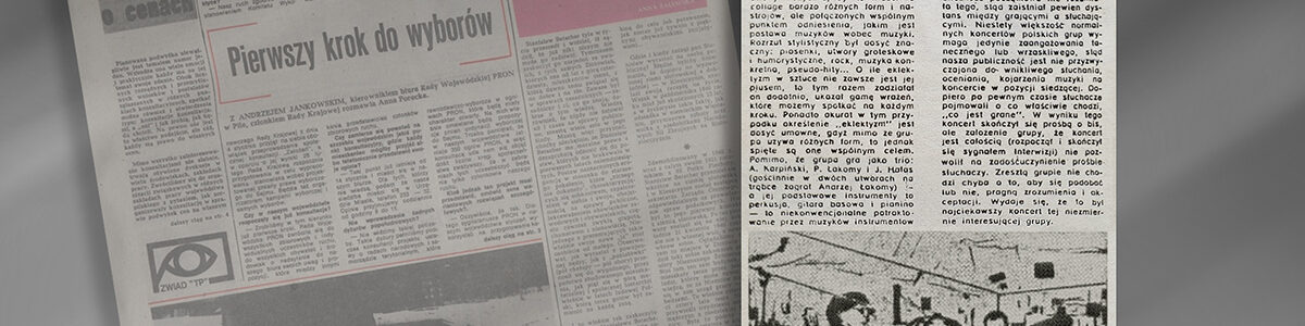 Reportaż - artykuł po koncercie Prosimy nie powtarzać, autor Henryk Palczewski, Tygodnik Pilski luty 1985 r.