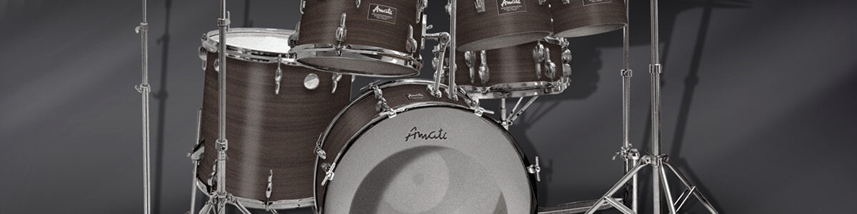 zespół REPORTAŻ - perkusja Andrzeja Karpińskiego Amati Lignalone bukowa, Yellow Sparkle w okleinie drewnopodobnej używana od 02.09.1985 roku