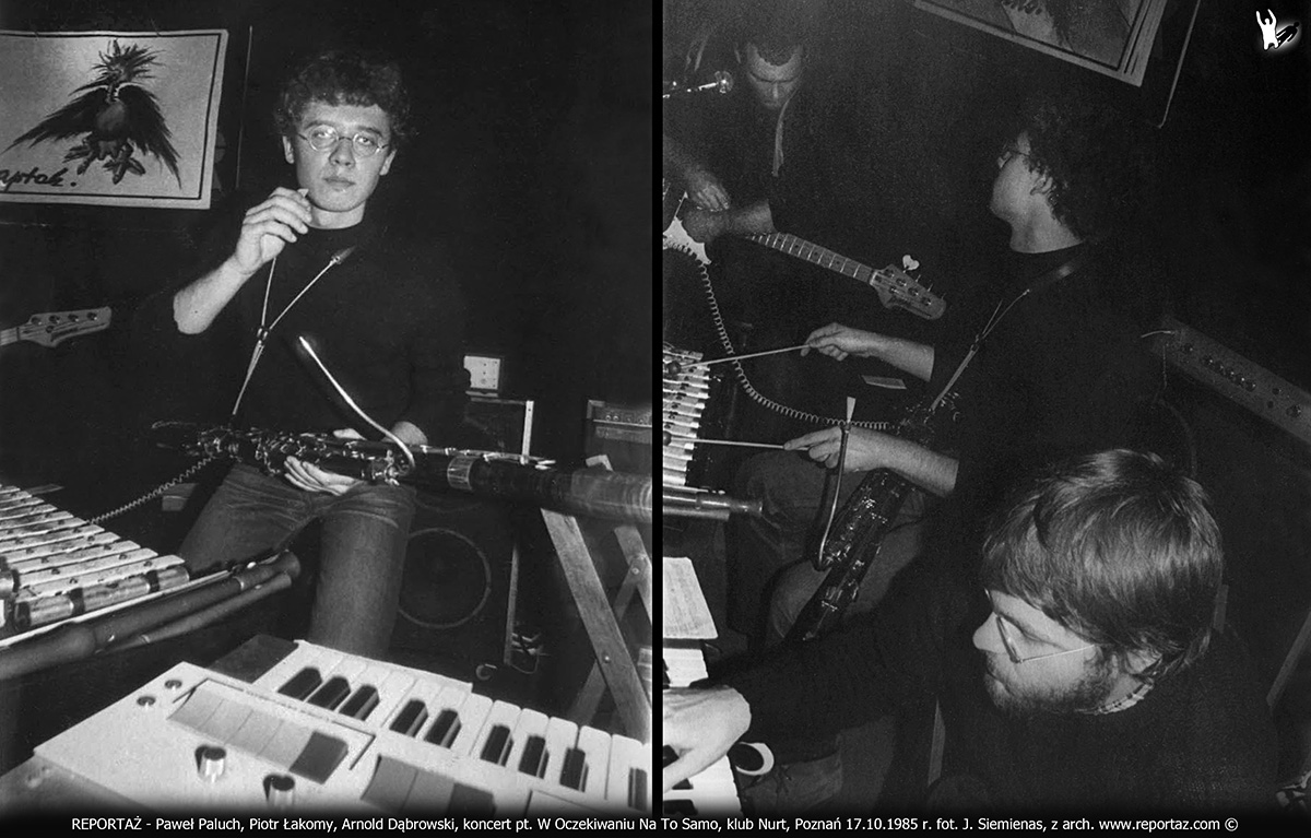 REPORTAŻ - Paweł Paluch, Piotr Łakomy, Arnold Dąbrowski, koncert pt. W Oczekiwaniu Na To Samo, klub Nurt, Poznań 17.10.1985 r.