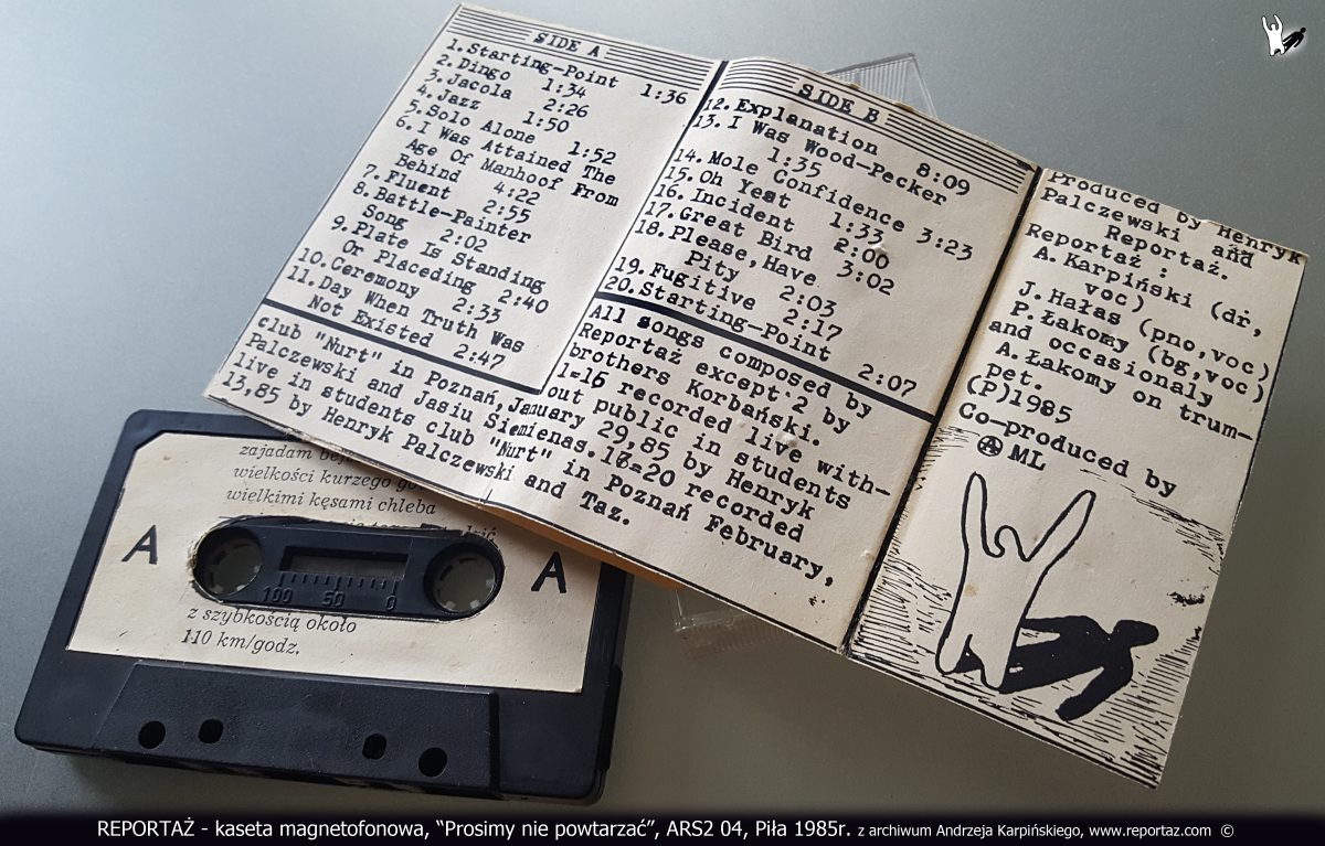 Reportaż kaseta magnetofonowa, Prosimy nie powtarzać, ARS2 04, Piła 1985