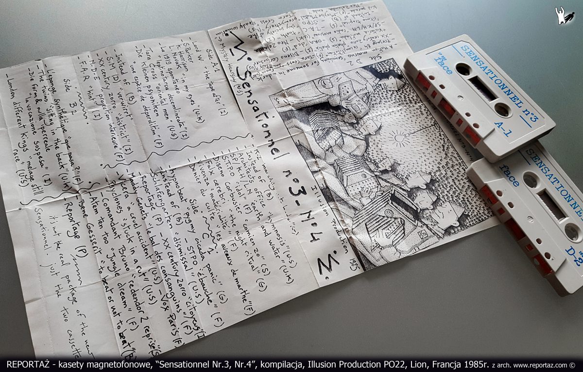 Reportaż kaseta Sensationnel Nr.3, Nr.4, kompilacja, Illusion Production PO22, Lion, Francja 1985