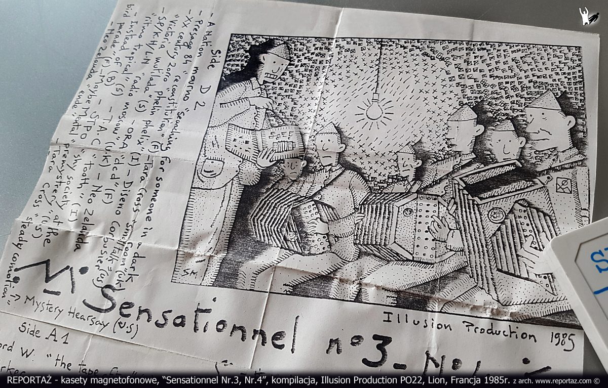 Reportaż kaseta Sensationnel Nr.3, Nr.4, kompilacja, Illusion Production PO22, Lion, Francja 1985