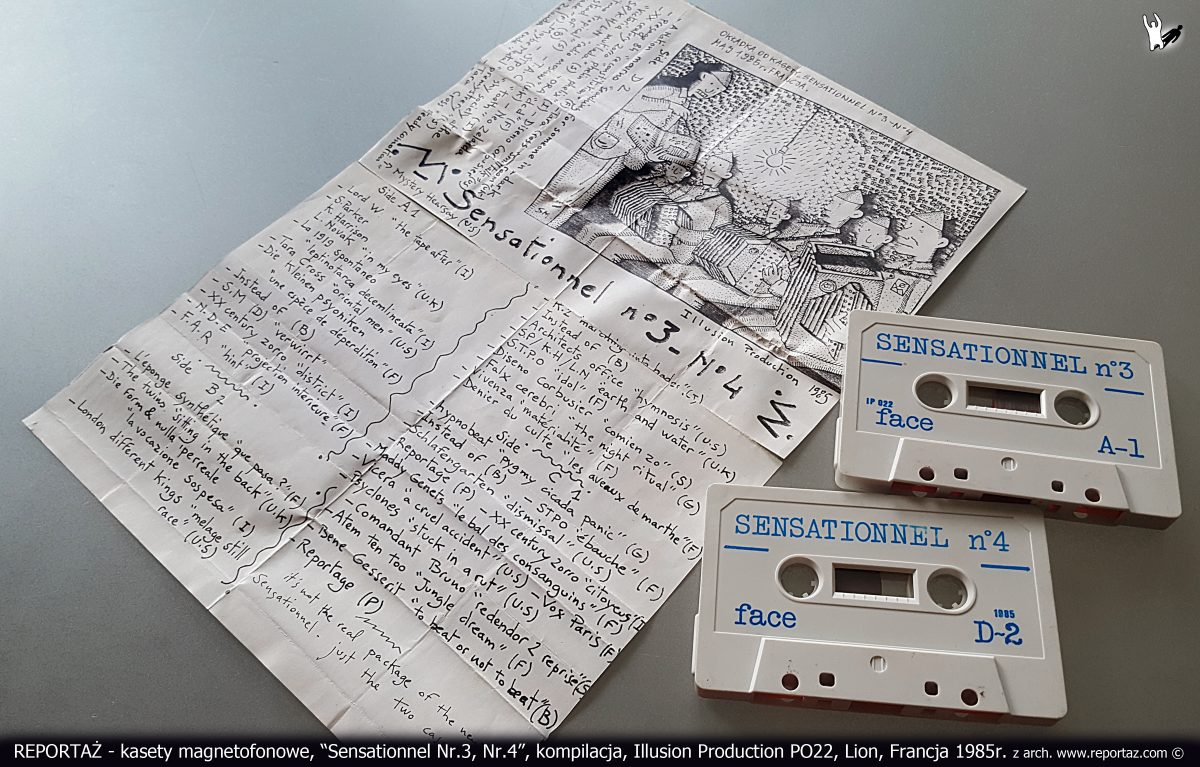 Reportaż kaseta Sensationnel Nr.3, Nr.4, kompilacja, Illusion Production PO22, Lion, Francja 1985