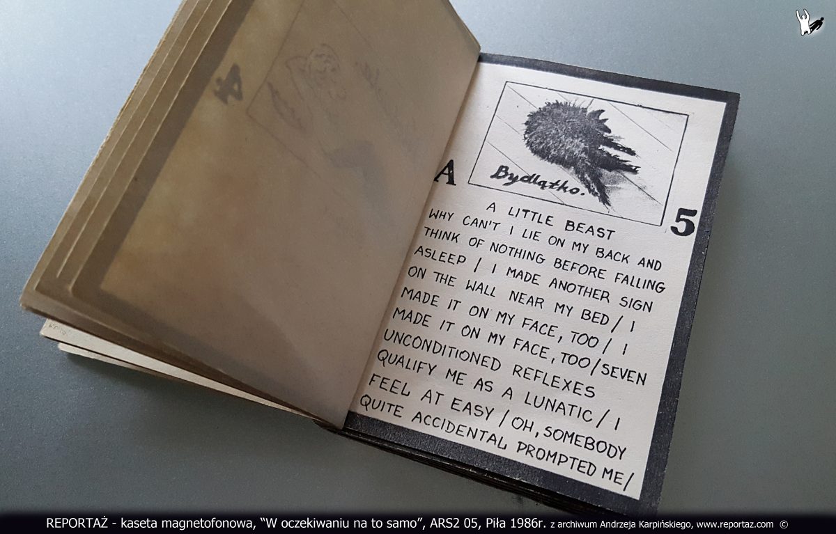 Reportaż kaseta magnetofonowa, W oczekiwaniu na to samo, ARS2 05, Piła 1986