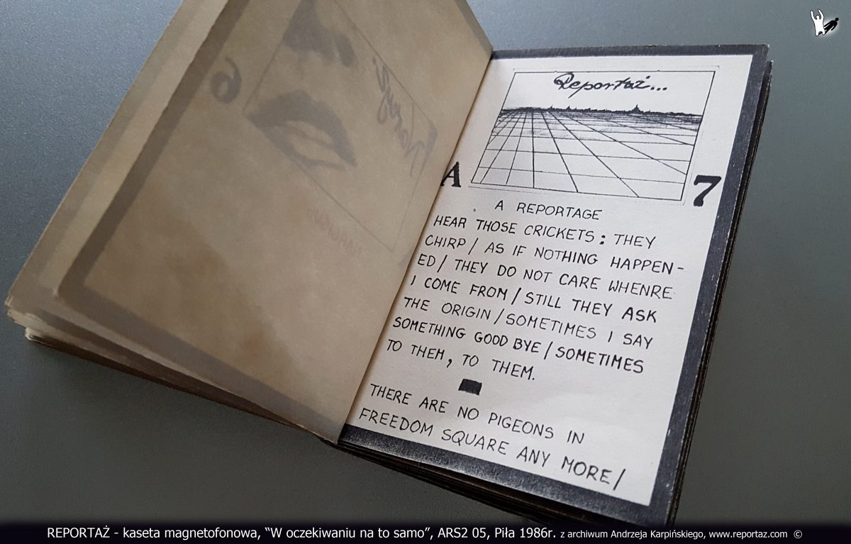 Reportaż kaseta magnetofonowa, W oczekiwaniu na to samo, ARS2 05, Piła 1986