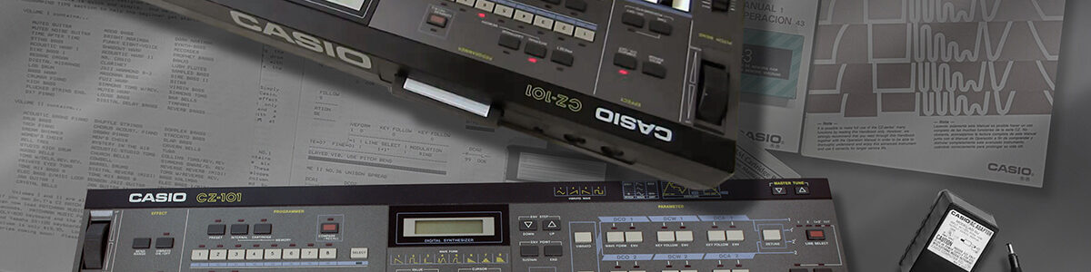 REPORTAŻ - czterogłosowy syntezator Casio CZ101 z miniklawiaturą i wyjściami MIDI, używany przez Andrzeja Karpińskiego od kwietnia 1991