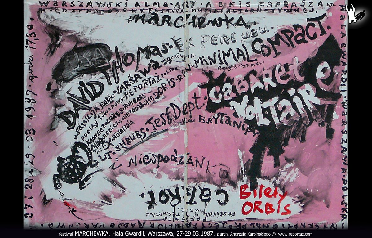 plakat festiwalu Marchewka Carrot Warszawa 1987