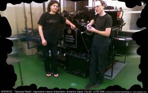 Andrzej Karpiński & Chris Cutler nagrania dźwięku drukarni do Operacja Media, 2008